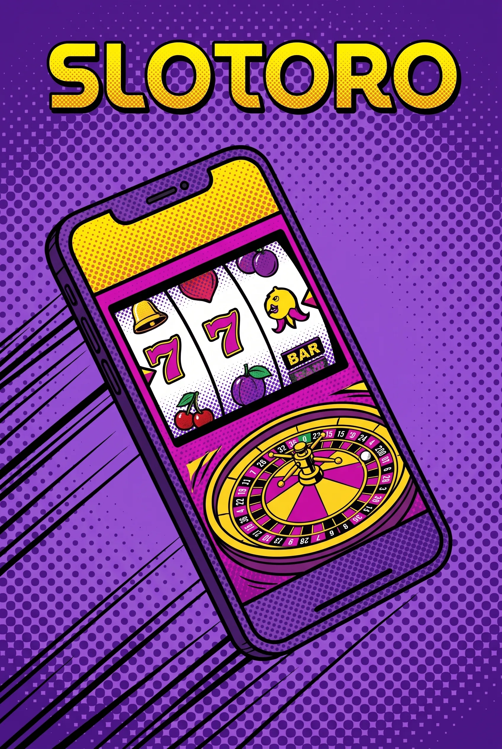 Slotoro mobile app illustration